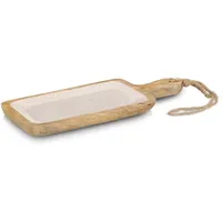 Zeller Servierbrett, Mangoholz, beige, 38x15,2x2,5cm