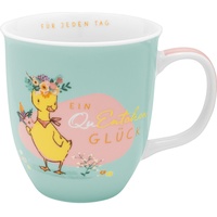 SHEEPWORLD H:)PPYlife Tasse mit Motivdruck: "Ein QuEntchen Glück", mit