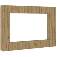 VidaXL 8-tlg. TV-Schrank-Set Wandmontage Artisan-Eiche Holzwerkstoff