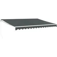 VidaXL Markise Einziehbar Anthrazit 4x3 m Stoff und Aluminium