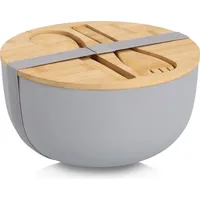 Zeller Salatschüssel-Set, 4-teilig, Bambus/Kunststoff