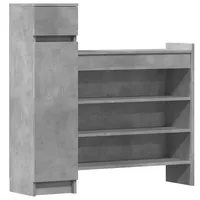 VidaXL Schuhschrank Betongrau 100,5x28x100 cm Holzwerkstoff
