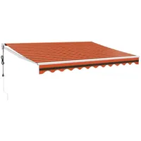 VidaXL Elektrische Markise mit Kurbel Orange und Braun 3x2,5