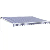 VidaXL Markise Einziehbar Blau und Weiß 4x3 m Stoff