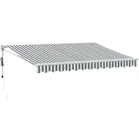 VidaXL Markise Einziehbar Anthrazit & Weiß 3,5x2,5 m Stoff