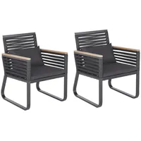 Beliani Gartenstuhl 60 x 65 x 83 cm schwarz