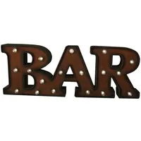 Antic line BAR Lampe Metall Wandlampe Blechschild Schwarz Industrial
