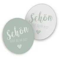 Itenga 40x Bierdeckel Untersetzer Schön DASS du da bist