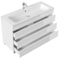 Posseik Stand-Badmöbel Waschplatz Fellini 120" weiß Hochglanz