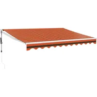 VidaXL Elektrische Markise mit Kurbel Orange und Braun 3,5x2,5