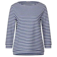 STREET ONE Damen T-Shirt 3/4 Arm Gestreift, fresh intense