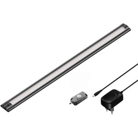 Ledscom.de LED Unterbau-Leuchte SIRIS schwarz matt mit Netzteil und