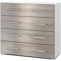 Vladon Kommode, Eiche San Remo, Holzwerkstoff, 76x72x35 cm, Wohnzimmer,
