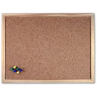RHEITA Pinwand 40 x 60cm Kork-Pinnwand mit Naturholzrahmen