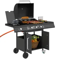 Outsunny Gasgrill Grillwagen 118,5 x 56 x 110 cm