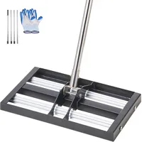 Vevor Rasenrakel mit Rolle, Nivellierrechen, Levelingrake, Rasenpflege 254x431mm