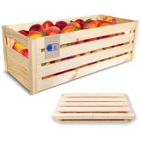 Creative Deco Faltbare Holzkiste Klappkiste mit Schlitzen | 69