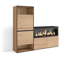 SKRAUT HOME Schuhkipper, Eiche, Holzwerkstoff, Rechteckig, 167x145x35 cm, Garderobe,