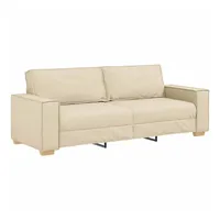 VidaXL Sofa 3-Sitzer Creme 180 cm Stoff