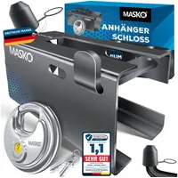 Masko MASKO® Anhängerschloss für Angekoppelte & Abgekoppelte Anhänger Anhänger
