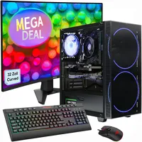 Gamemax MegaDeal Gaming-PC-Set Black Hole (inkl. Maus, Tastatur), Windows