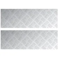 VidaXL Aluminium-Riffelbleche 2 Stk. Rutschfest 75x25 cm Aluminium