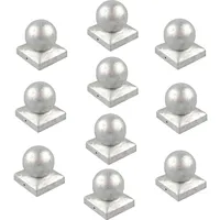 Baumarktplus 10x Pfostenkappe verzinkt 121 mm Kugel... Abdeckkappe für