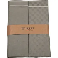 Ross 2er Pack Zwirn Halbleinen Geschirrtücher Karofond 50x70 cm