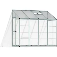 CANOPIA Gewächshaus Aluminium Silber Polycarbonatplatten 0,7 mm 3,04 m2