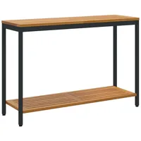 VidaXL Outdoor Tisch Natur und Schwarz 35x110x75 cm aus