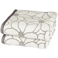 Ross Blütenfond Handtuch 50 x 100 cm beige
