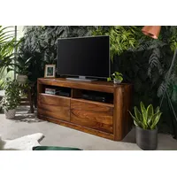 Massivmoebel24 TV-Board 130x58x40 Sheesham/Palisander, Farbe:Dunkelbraun gewachst, Größe:130x40x58 cm (BxTxH)