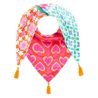 Zwillingsherz Dreieckstuch ZWILLINGSHERZ "Liebervoller Mix", Damen, pink (magenta), Viskose,