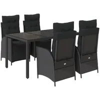 VidaXL Garten-Essgruppe 5-tlg. Schwarz