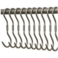 TronicXL 10 Stück PROFI S-Haken - 260x10mm Drehhaken Edelstahl