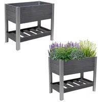Trutzholm Hochbeet mit Ablage 79x46x74 cm 65 Liter Holzoptik