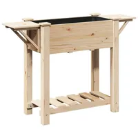 VidaXL Pflanzkasten mit Ablagen 111x37x76 cm Massivholz Tanne