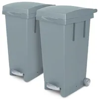 BRB-Lagertechnik Abfalleimer 80 l Grau