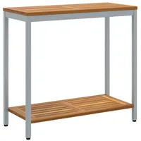 VidaXL Tisch für draußen Natürlich & Grau 35x80x75 cm