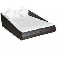 VidaXL Gartenbett Braun 110x200 cm Poly Rattan
