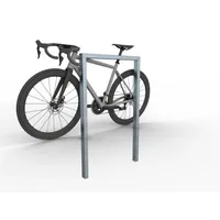 Schake Anlehnbügel aus Vierkantrohr 60x40mm, Breite: 750mm Gesamthöhe:1200 mm,