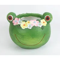 Trendline Pflanztopf Polyresin Frosch 18 x 17 x 21