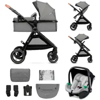 Kinderkraft »ESME 3IN1«, Kombi-Kinderwagen grau (KSESME00GRY3000)