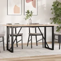 VidaXL Esstisch O-Gestell 160x80x75 cm Massivholz Kiefer und Gusseisen