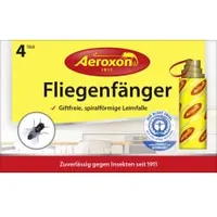 AEROXON Fliegenfänger, Spiralförmige Leimfalle aus natürlichen Rohstoffen, 1 Packung