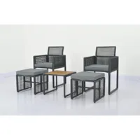 Costway Gartenmöbel Set 5-tlg. Grau