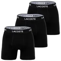 Lacoste Boxershorts Baumwolle schwarz M 3er Pack