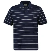GANT Poloshirt - STRIPED POLO, Kurzarm, Knopfleiste, Logo, gestreift