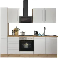 Kochstation Küchenzeile Florida 240 cm weiß