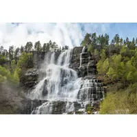 Papermoon Fototapete PAPERMOON "Wasserfall", bunt, B:3,5m L:2,6m, Vlies, Tapeten,